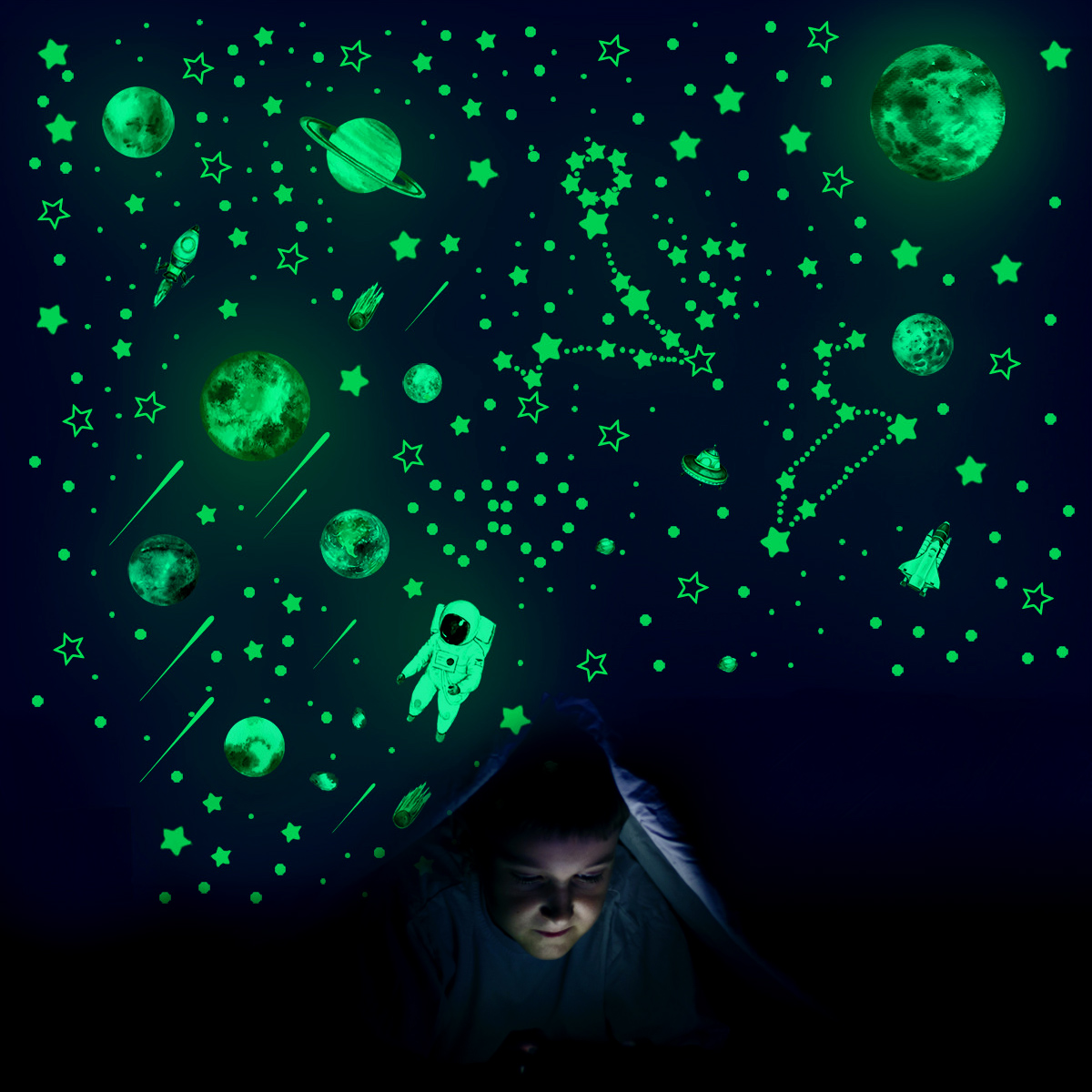 Glow In Dark Stars - 849Pcs Glow in The Dark Stars