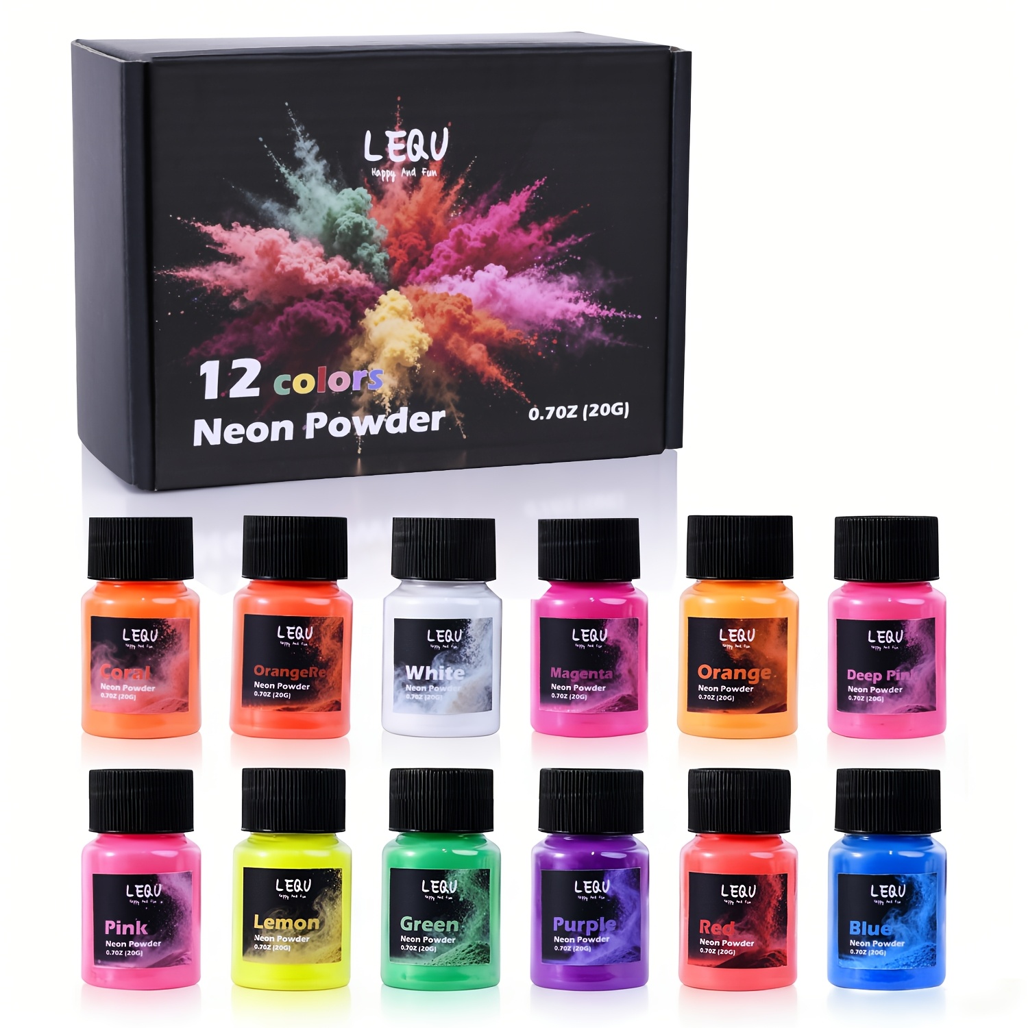 LEQU 12Colors Neon Fluorescent - Slime Making Kit recension och pris