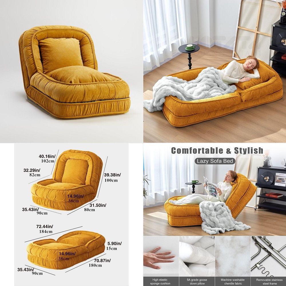Foldable Lazy Sofa Bed Floor C - Kids' Toy recension och pris