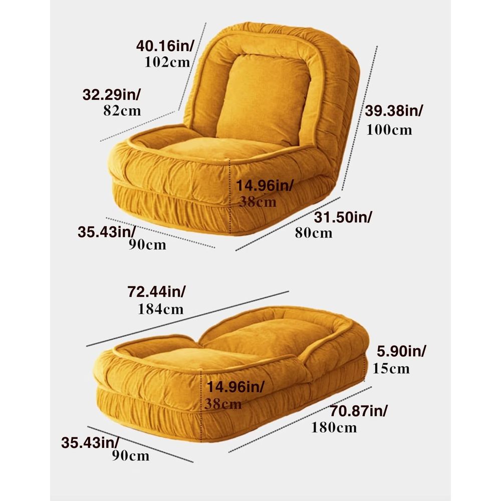 Foldable Lazy Sofa Bed Floor C - Kids' Toy recension och pris