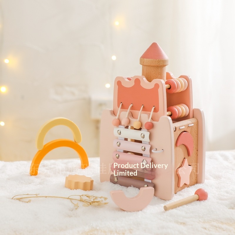 Wooden Castle 5 In 1 Activity  - Kids Toys Xylophone recension och pris