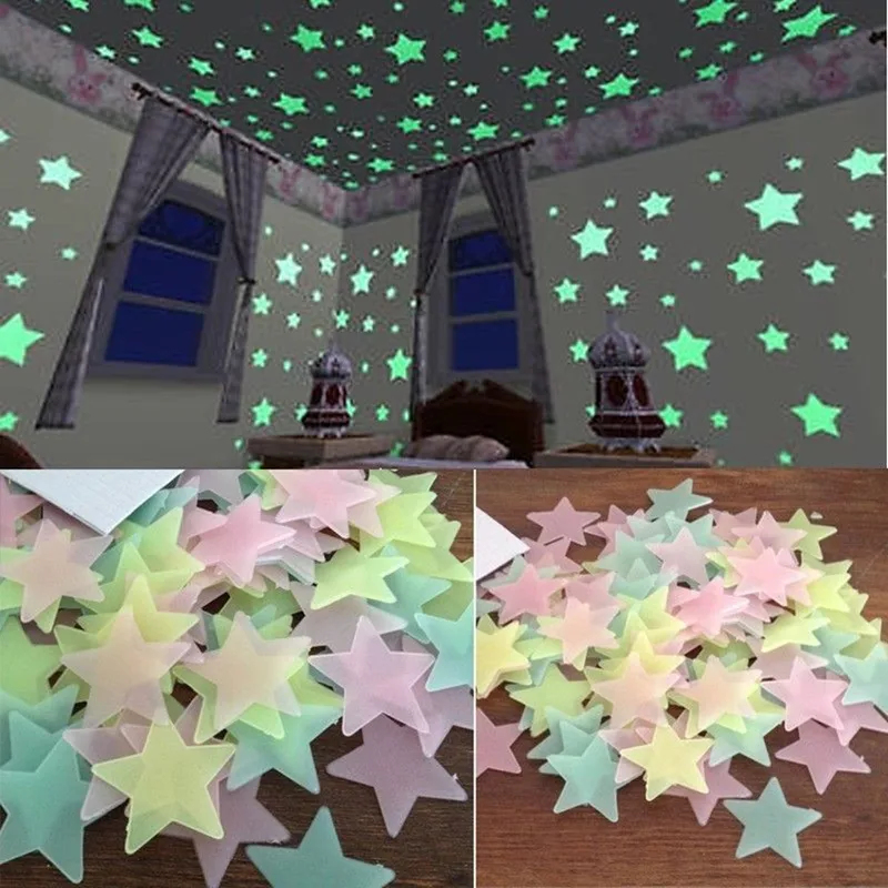 100pcs Fluorescent Glow in the - Glow In Dark Stars recension och pris