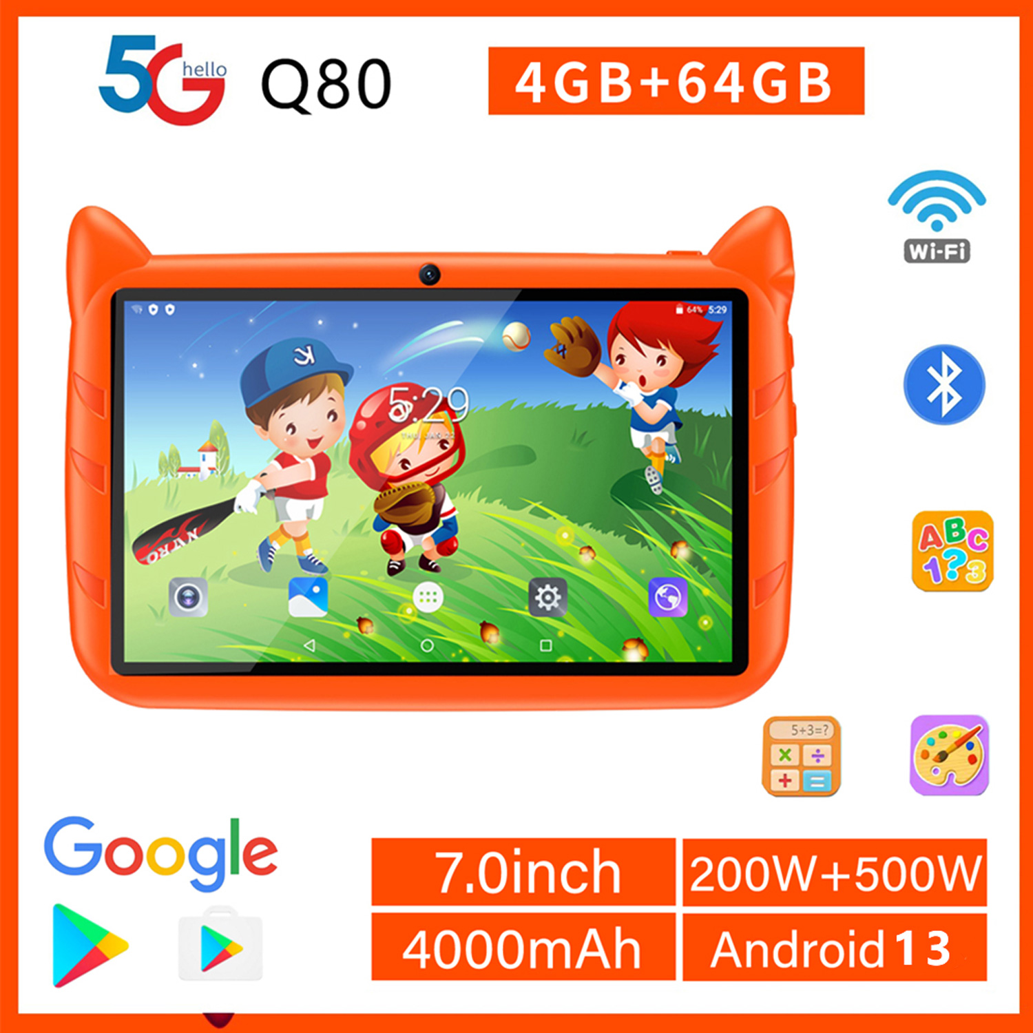New 5G WiFi Kids Tablet 7 Inch - Learning Tablet Kids recension och pris