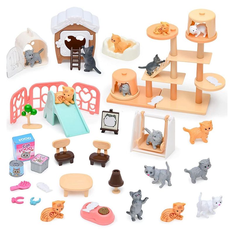 Cat Part Pet Set Kawaii Items  - Dollhouse Furniture Set recension och pris