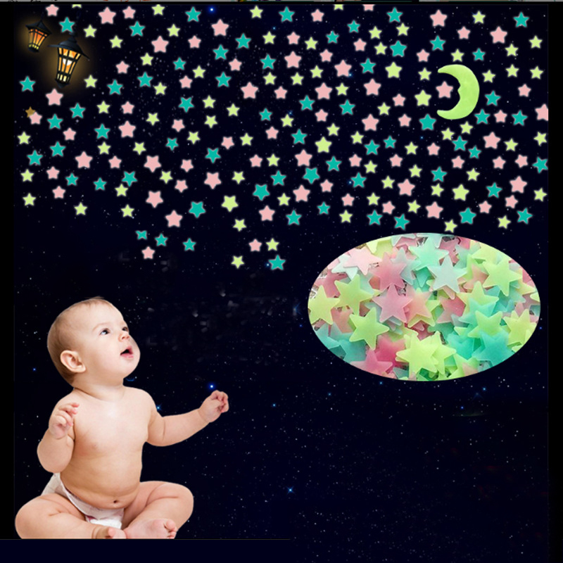 100Pcs Luminous 3D Star Sticke - Glow In Dark Stars recension och pris