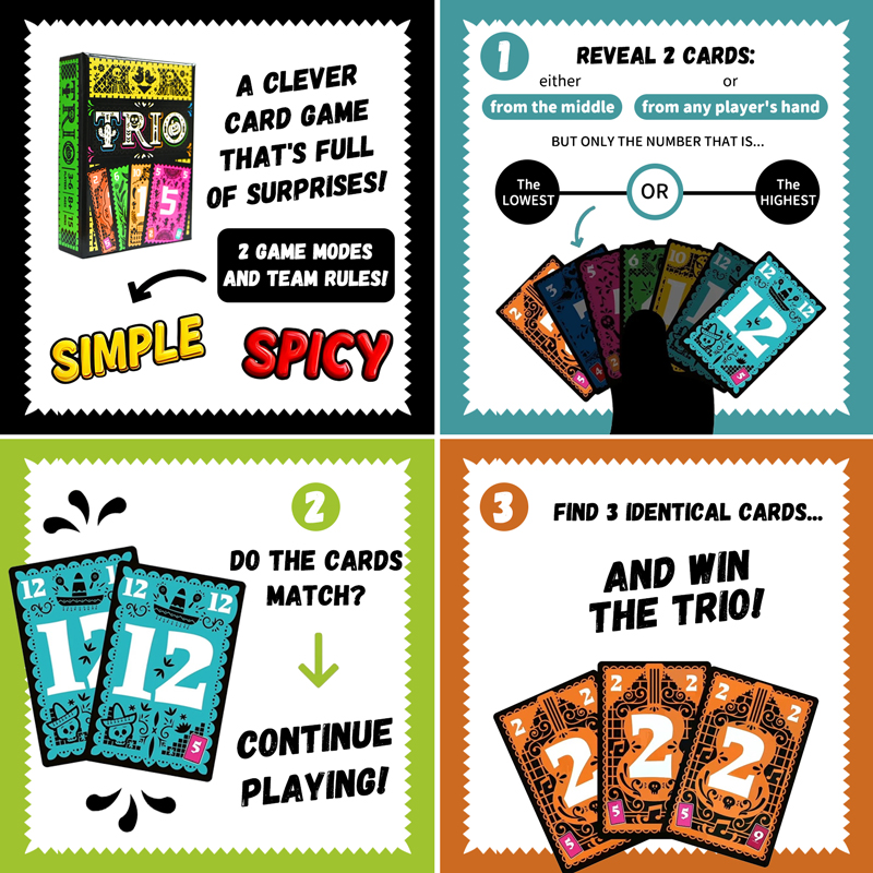 TRIO Strategic Card Board Game - Kids Toys Entertainer recension och pris